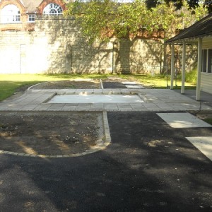 The site being prepared for the new mosaic map.